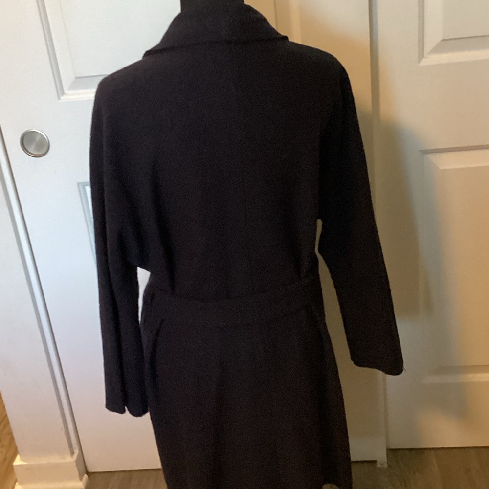 Zara Luxurious Black Women's Coat L - Picture 3 of 9